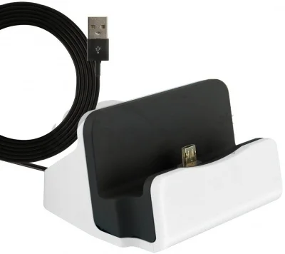 Univerzálna stolná kolíska s obojstranným microUSB konektorom