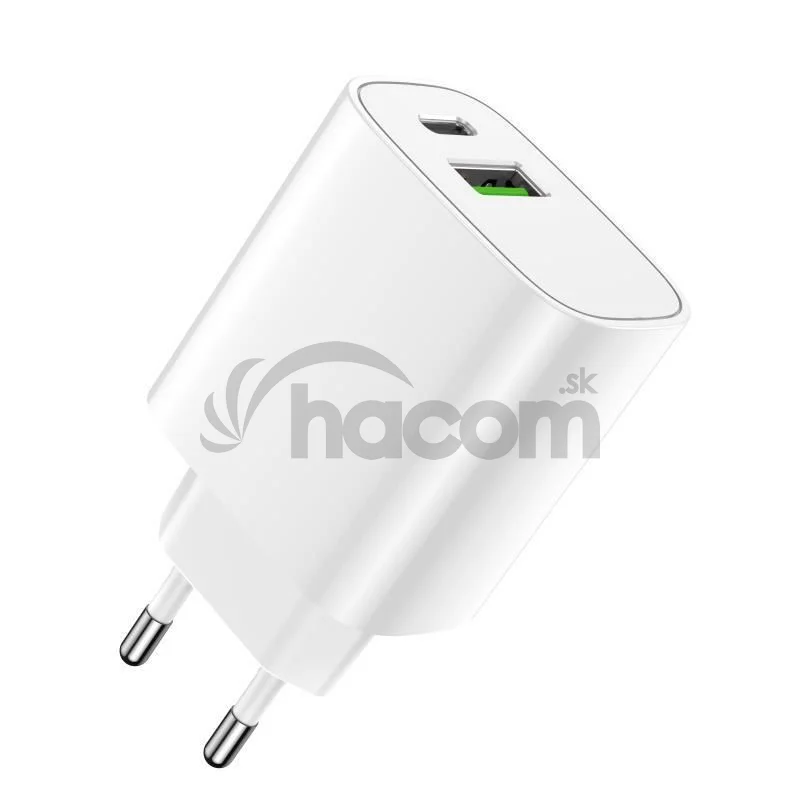 Rýchlonabíjačka do siete Forever USB QC 3.0 a USB-C QC PD 20W LS-04 biela