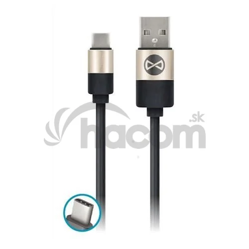 Dátový kábel Forever Modern USB/USB-C 1m 2A čierny