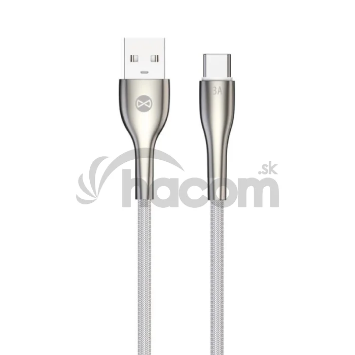 Dátový kábel Forever Sleek USB/USB-C 1m 3A biely