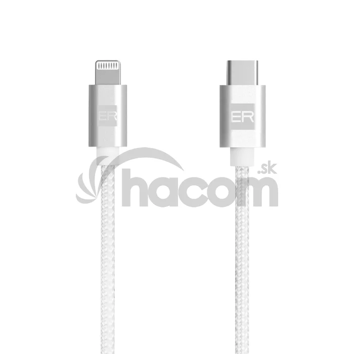 ER POWER kábel USB-C/Lightning 120cm biely