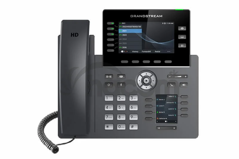 Grandstream GRP2616 SIP telefón, 2xdisplej, 4.3 "a 2.4", 6 SIP účty, 24 pr.tl., 2x1Gb, WiFi, BT, USB