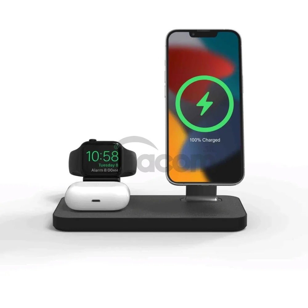 Mophie Snap+ 3v1 bezdr. nabíjací stojan - čierna