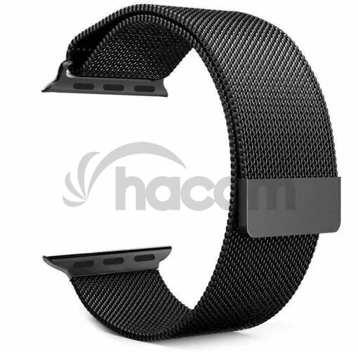 Tactical 333 Loop Magnetický Kovový Remienok pre Apple Watch 1/2/3/4/5/6/SE 38/40mm Black