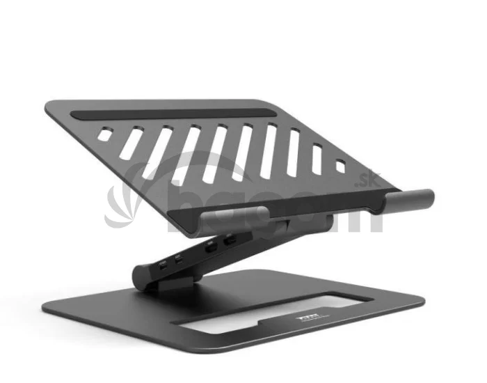 PORT CONNECT Dokovacia stanica USB-C, 3x4K s nastaviteľným držiakom notebooku, čierna