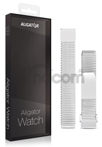 Náhradný kovový remienok pre Aligator Watch Lady 16mm, strieborný