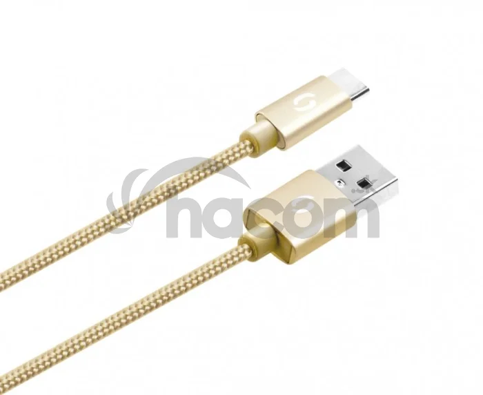 ALIGATOR PREMIUM Dátový kábel 2A, USB-C zlatý