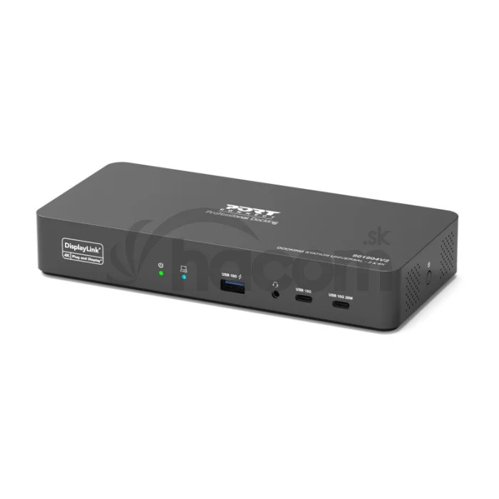 PORT CONNECT Univerzálna dokovacia stanica USB-C, 2× 4K, HDMI / DisplayPort