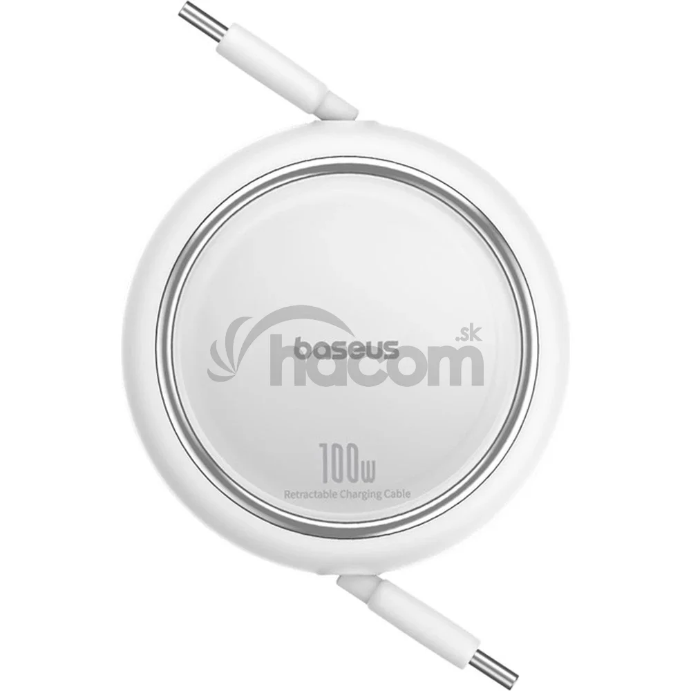 Baseus Dátový kábel Free2Draw mini USB-C/USB-C 1m 100W biely