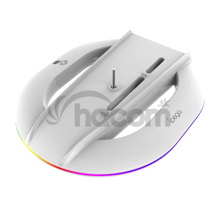 iPega P5S035SA Vertikálny Stojan (2xUSB-A) s RGB pre PS5 Slim/PS5 Pro White
