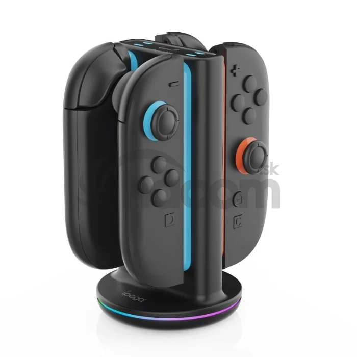 iPega SW2051 Nabíjacia Stanica s RGB pre JoyCon Ovládače Nintendo Switch 2 Black