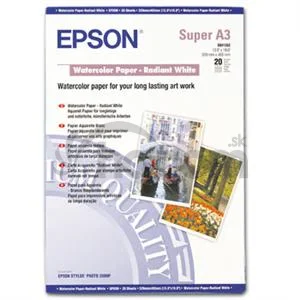 EPSON A3+ Watercolor Paper Radiant White (20listov)