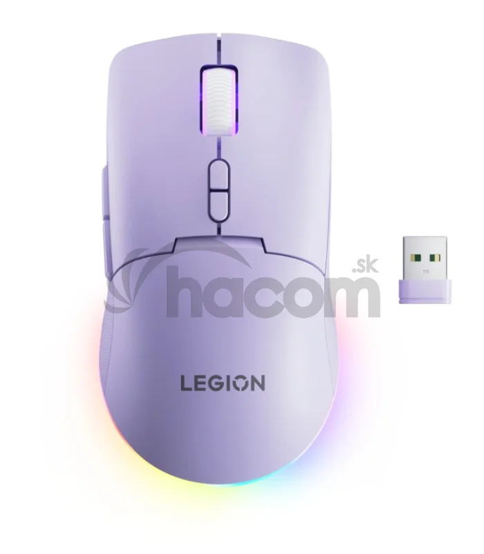 Lenovo Legion M220/Herná/Optická/Pre pravákov/5 000 DPI/USB+BT/Fialová