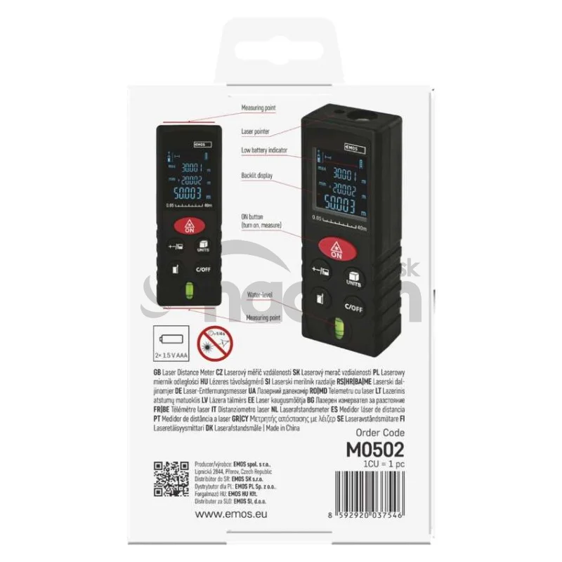 Laserový merač vzdialenosti M0502