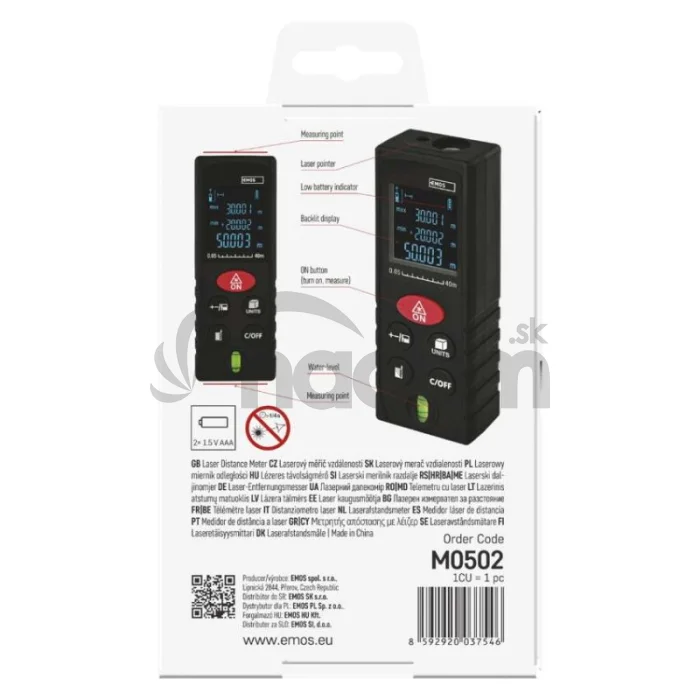 Laserový merač vzdialenosti M0502