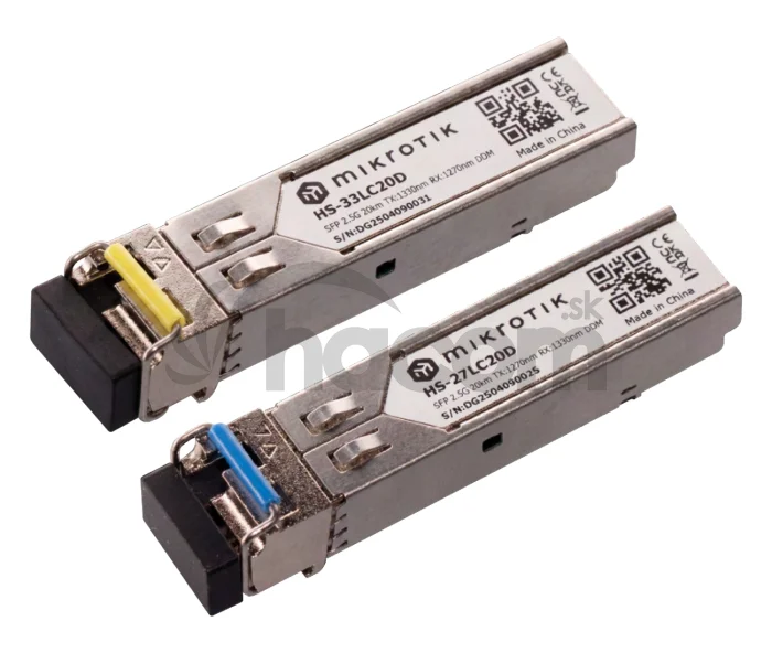 MikroTik HS-2733LC20D, Pár SFP BiDi 1.25G/2.5G SM 20km, Single LC-connector