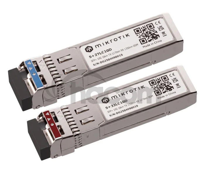 MikroTik S+2733LC10D, Pár SFP+ BiDi 10G SM 10km, Single LC-connector