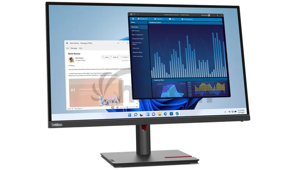 Lenovo ThinkVision/T27q-30/27"/IPS/4K UHD/60Hz/4ms/Black/3R