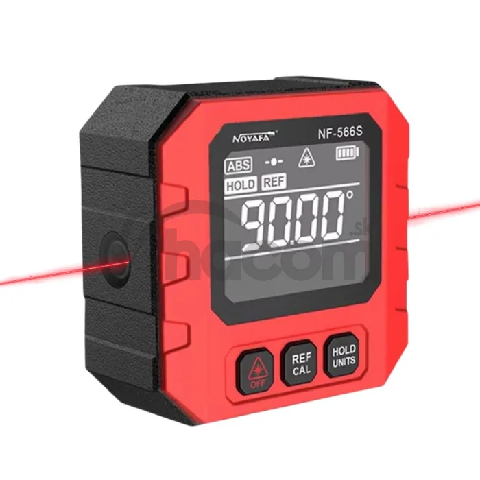 W-Star Digitálny uhlomer WSNF566S, laser, magnet, 4x90°, stupne, %, mm/m