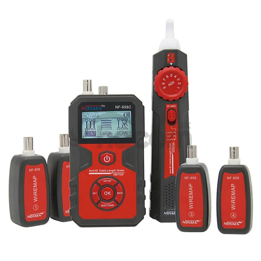 W-Star Tester káblov WSNF858C, RJ45, VFL, RJ11, BNC, POE, hľadačka, diagnostika, Li-Ion