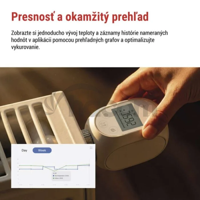 GoSmart Digitálna termostatická hlavica P5631S ZigBee 3.0