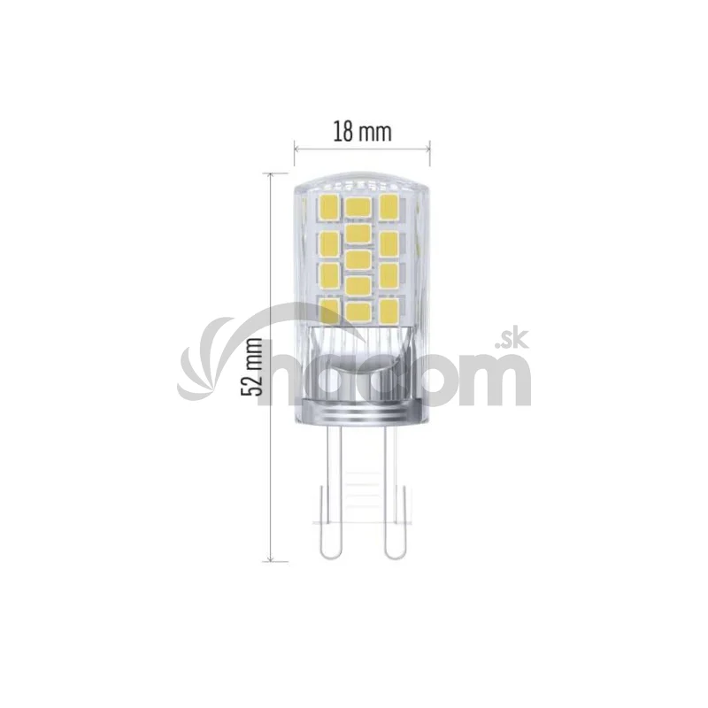 LED žiarovka Classic JC / G9 / 4,2 W (40 W) / 470 lm / neutrálna biela / stmievateľné
