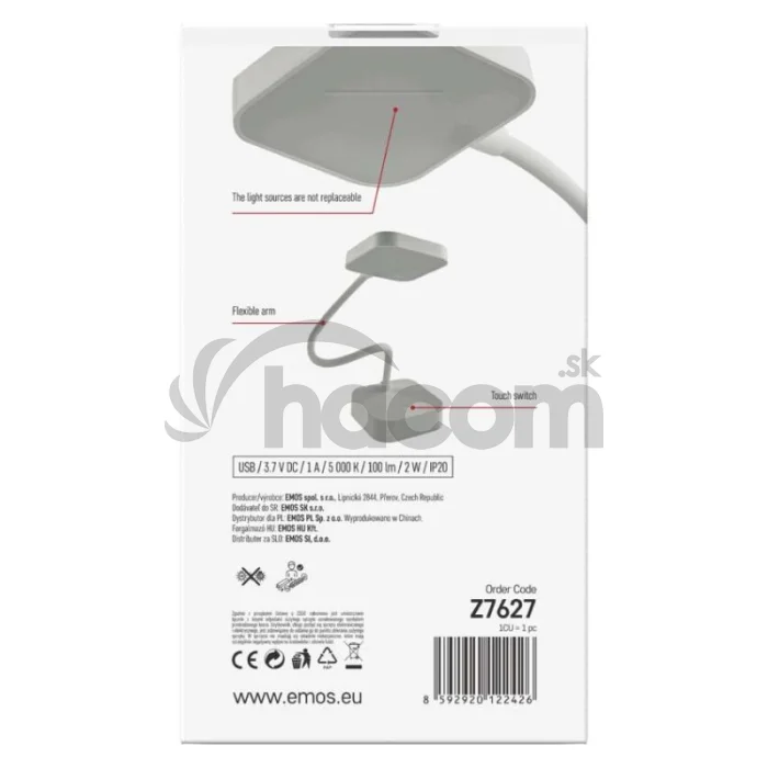 LED stolná lampa EMILY, dobíjacia