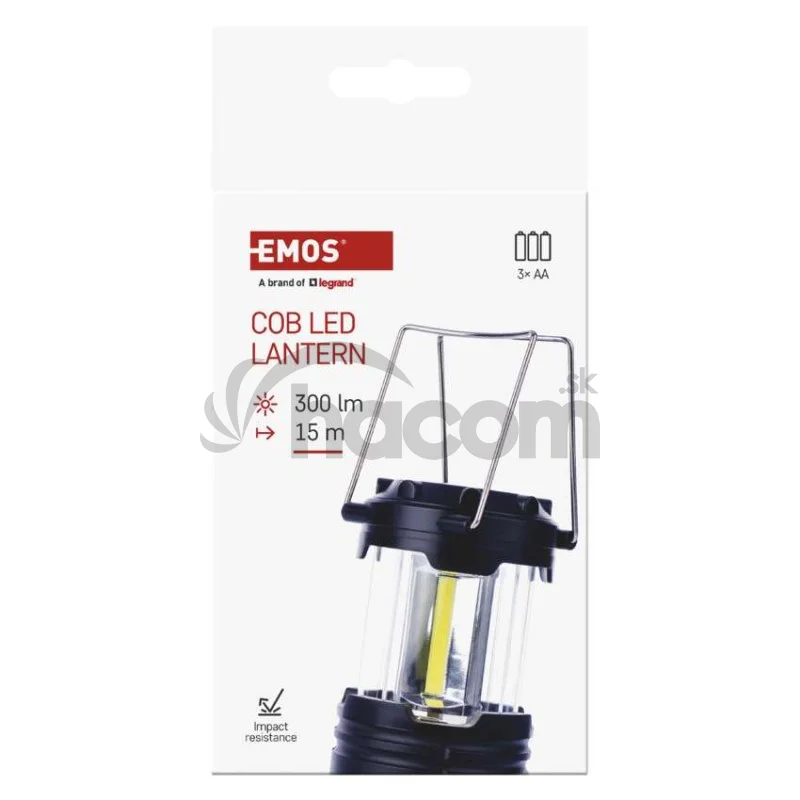 COB LED kempingové svietidlo P4006, 300 lm, 3× AA