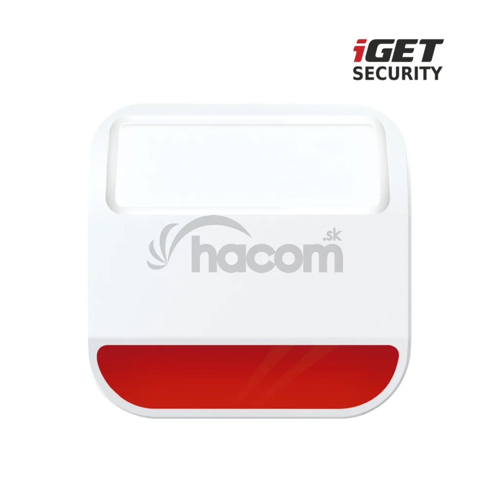 iGET SECURITY MP11 - vonkajšia siréna napájaná batériou alebo adaptérom, pre alarm M6-4G, bat. v balení