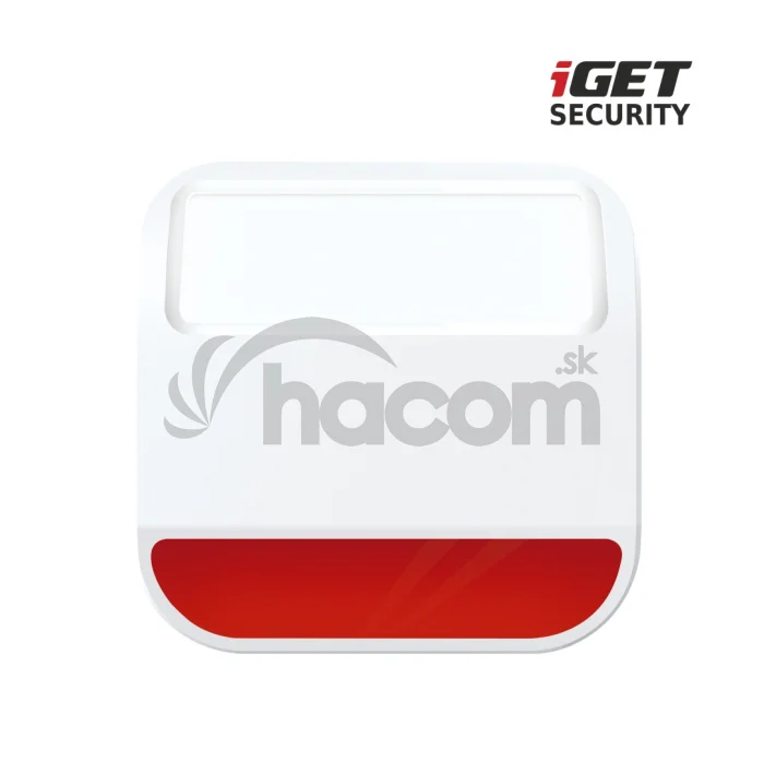 iGET SECURITY MP11 - vonkajšia siréna napájaná batériou alebo adaptérom, pre alarm M6-4G, bat. v balení