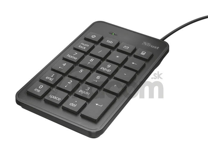 TRUST XALAS Numerický blok, USB, čierny