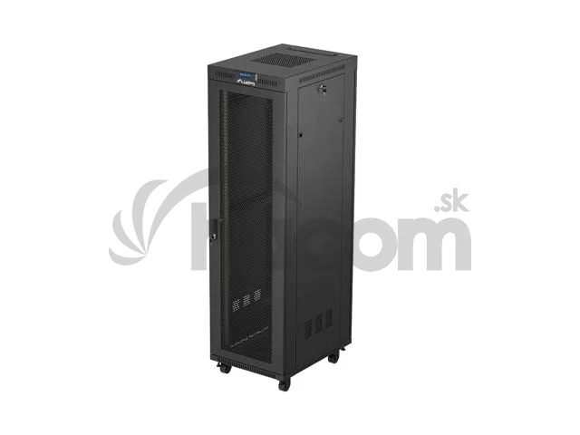 19" VOĽNE STOJÚCA RACKOVÁ SKRIŇA 42U/600X800 (FLAT PACK) SO SIEŤOVÝMI DVERAMI LCD ČIERNA LANBERG V2