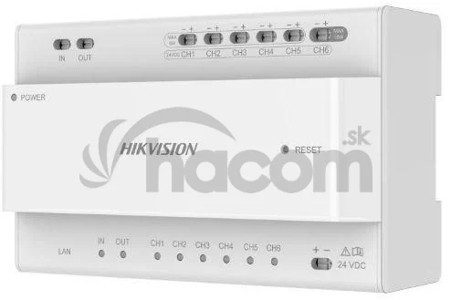 DS-KAD706Y video/audio distrib.pre 2vodic.syst. 24VDC, bez zdroj
