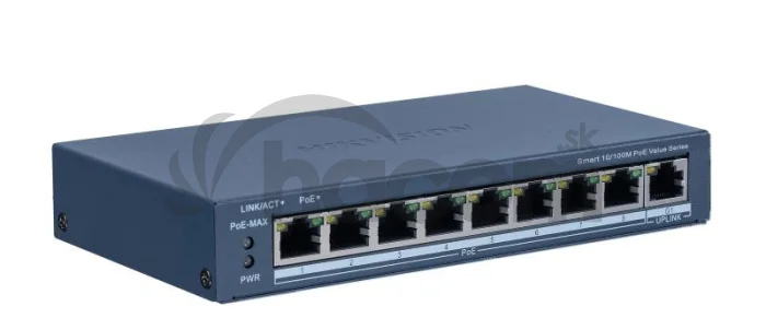 DS-3E1309P-EI/M 8x100Mb PoE+1x1Gb RJ45, smart switch, 60W