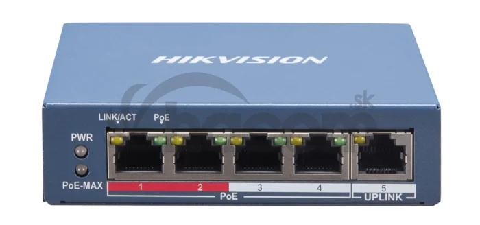 DS-3E1105P-EI 4x100Mb PoE+1x100Mb RJ45, smart switch, 60W