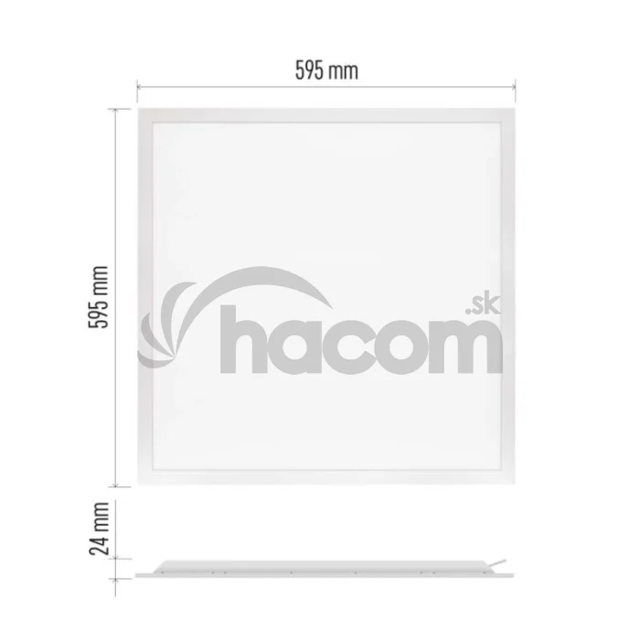 LED panel REXXO 60 x 60 cm / 24 mm, 36 W, 4 000 lm, vstavaný, neutrálna biela, IP20