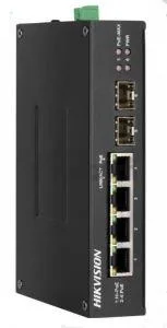 DS-3T0506HP-E/HS 4x1Gb PoE+2xGb SFP, priemyslený switch, 60W