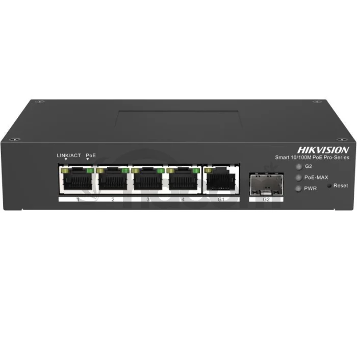 DS-3T1306P-SI/HS 4x100Mb PoE+1x1Gb RJ45+1xGb SFP, pr.smart , 60W