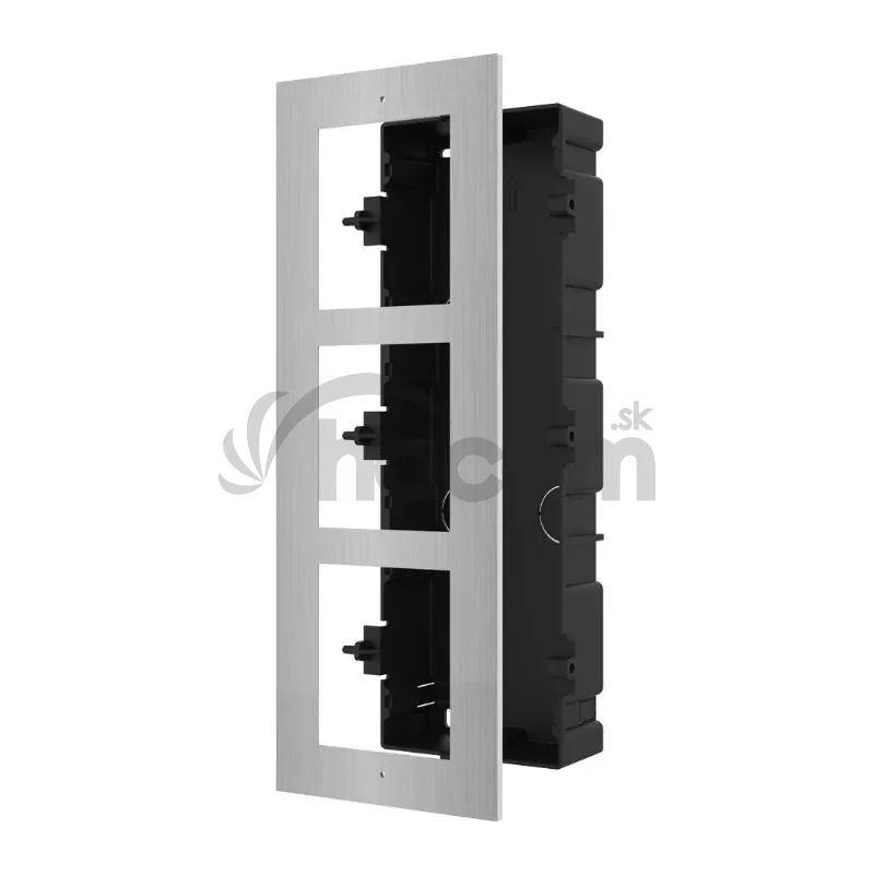 DS-KD-ACF3/S panel pre montáž pod omietku pre 3 moduly, nerez