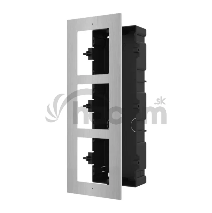 DS-KD-ACF3/S panel pre montáž pod omietku pre 3 moduly, nerez