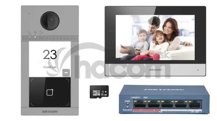DS-KIS604-S(C) IP kit DS-KH6320-WT, DS-KV8113-WME1(C), PoE