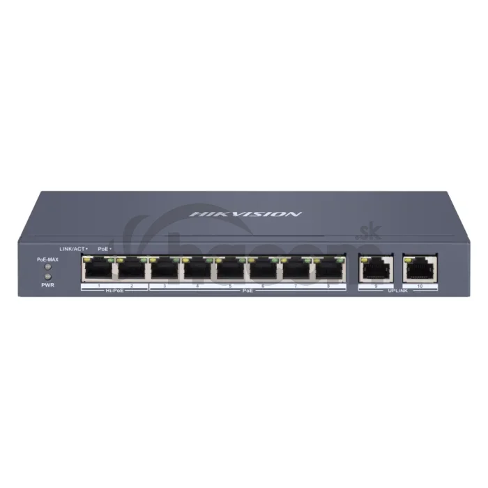 DS-3E1310HP-EI(B) 8x100Mb PoE+2x1Gb RJ45, smart switch, 110W