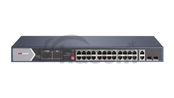 DS-3E0528HP-E 24x1Gb PoE+2x1Gb RJ45, 2xGb optika, switch, 370W