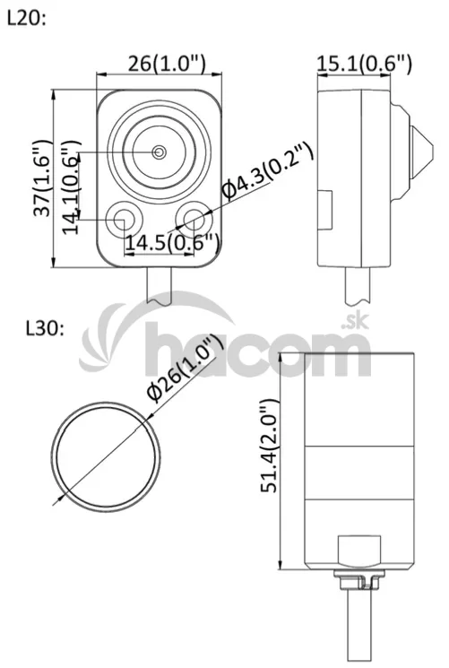 DS-2CD6425G1-20(2.8mm)8m 2MPx IP pinhole kamera