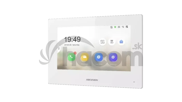 DS-KH6320-LE1(B) vnút. IP jedn. 7" dotykový, bez WiFi, biely