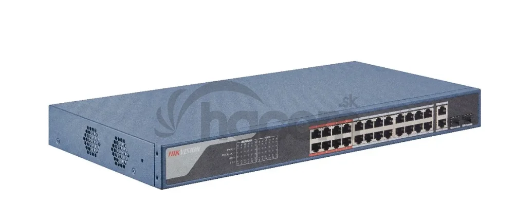DS-3E1326P-EI (B) 24x100Mb PoE+2x1Gb Combo, smart switch, 370W