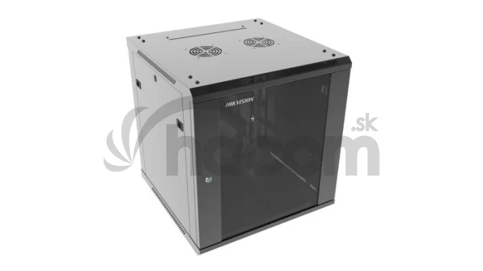 DS-XS6612-S/B rack 19" 12U 600x600x635, sklo, čierny, demont
