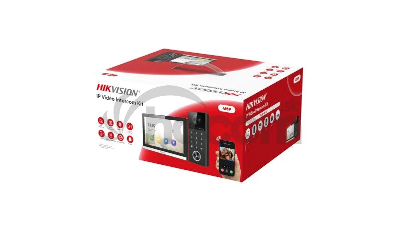 DS-KIS612-P IP kit DS-KV6124-WBE1, DS-KH6350-WTE1, 2x zdroj, SD