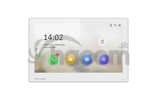 DS-KH6350-WTE1 vnút. IP jednotka, 7" WiFi, modul. sys., biela