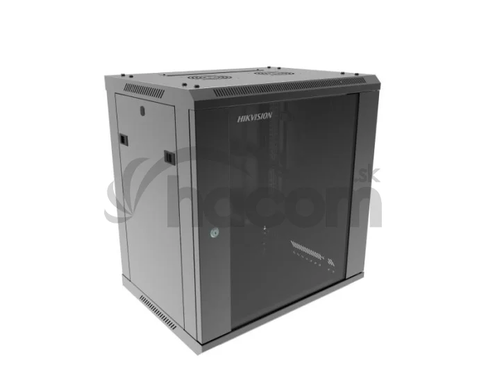 DS-XS6412-S/B rack 19" 12U 600x450x635, sklo, čierny, demont
